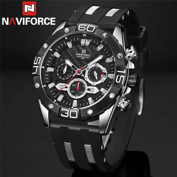 Naviforce NF8020 Silicone Strap Wrist Watch