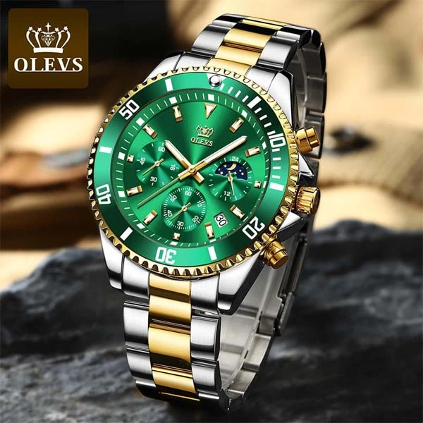 OLEVS 3871 Waterproof Stainless Steel Casual Watch